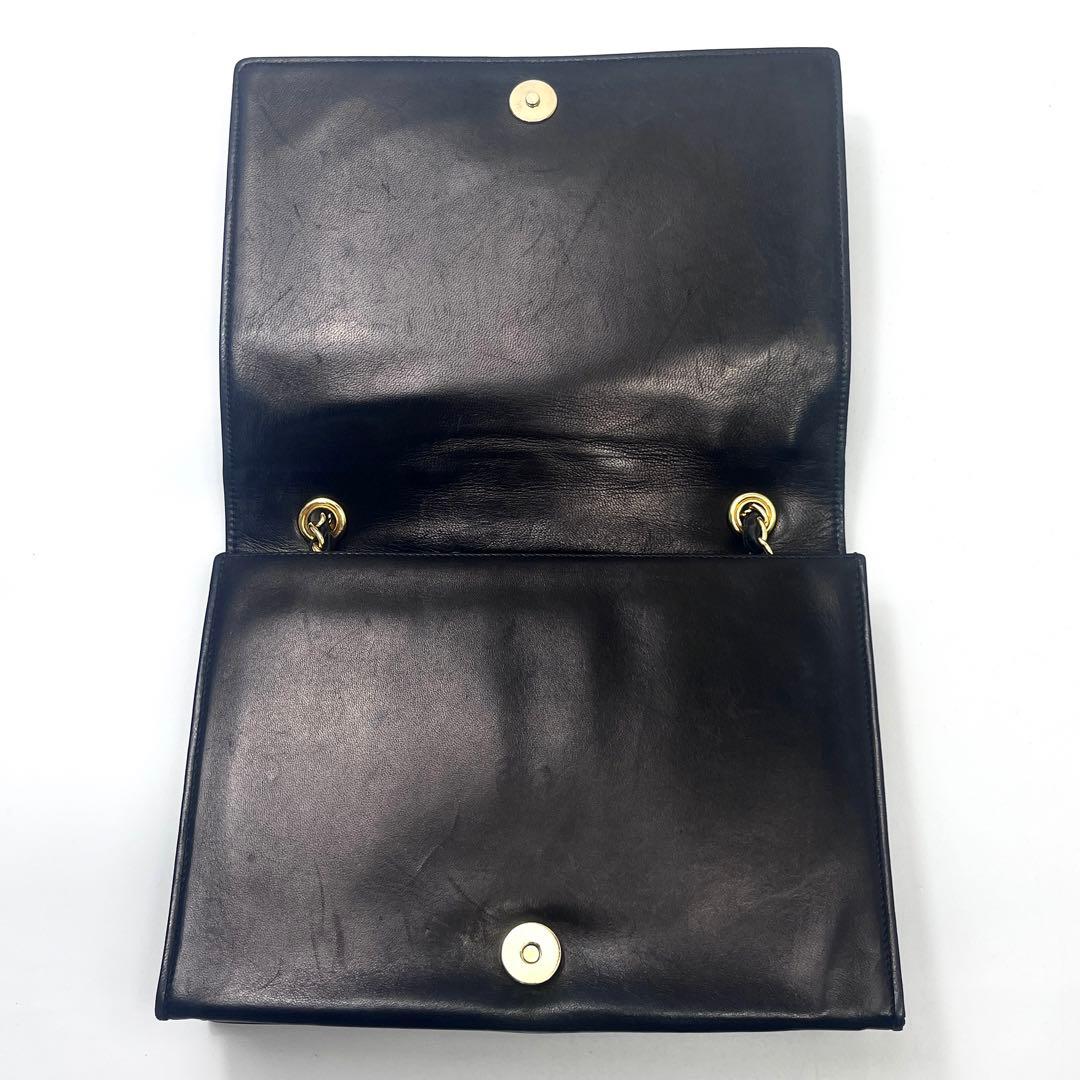 CHANEL シャネル マトラッセ ラムスキン チェーン ショルダー ブラック