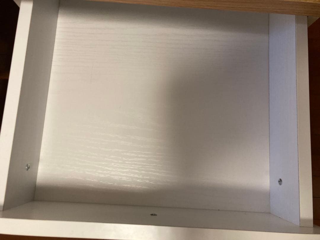 木目調のデスク 引き出し2つ付き