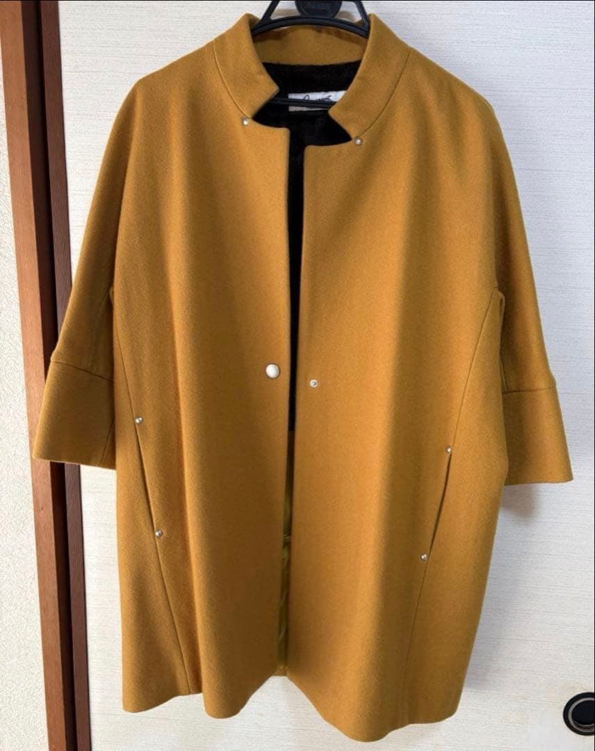 Mansart 鮮やか　マスタード　コクーン　コート　ヤマダヤ