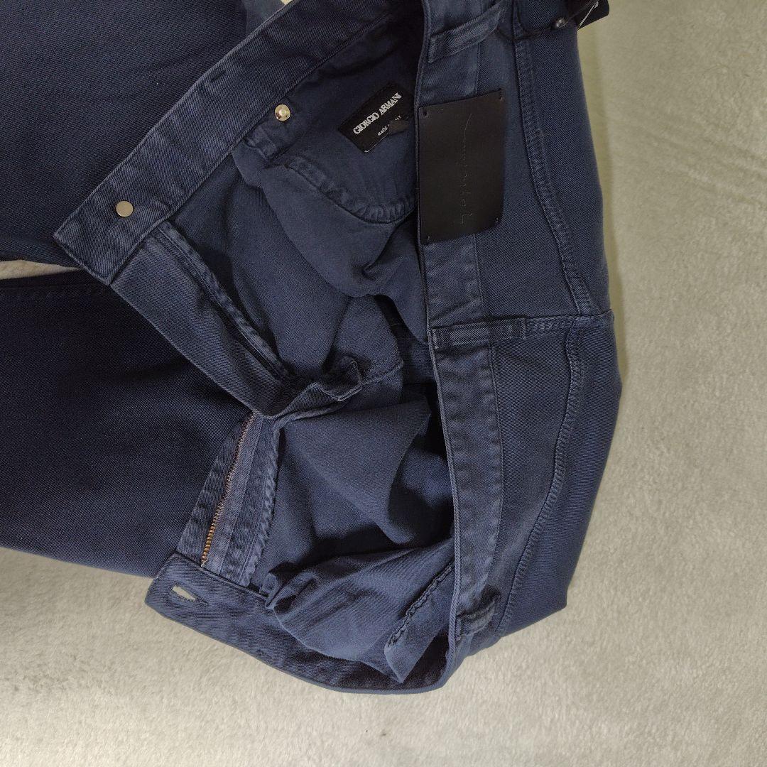 新品未使用　現行　XL　ジョルジオアルマーニ　チノパン　レザータグ　刺繍