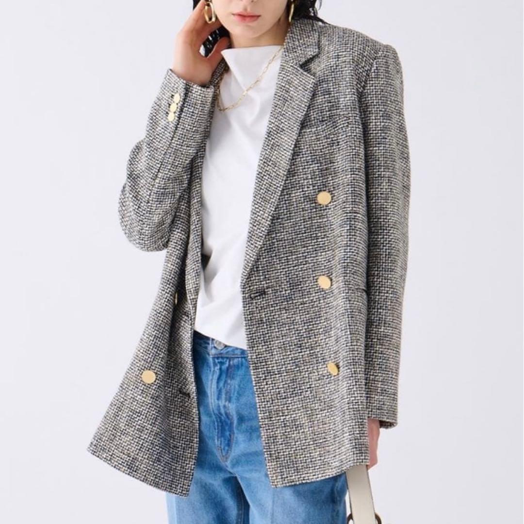 【タグ付き】ミラオーウェン　テーラードジャケット　ツイード　ジャケット