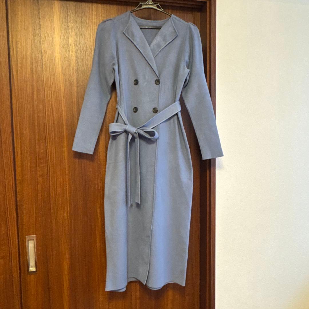 CELFORD トレンチ風ニットワンピース