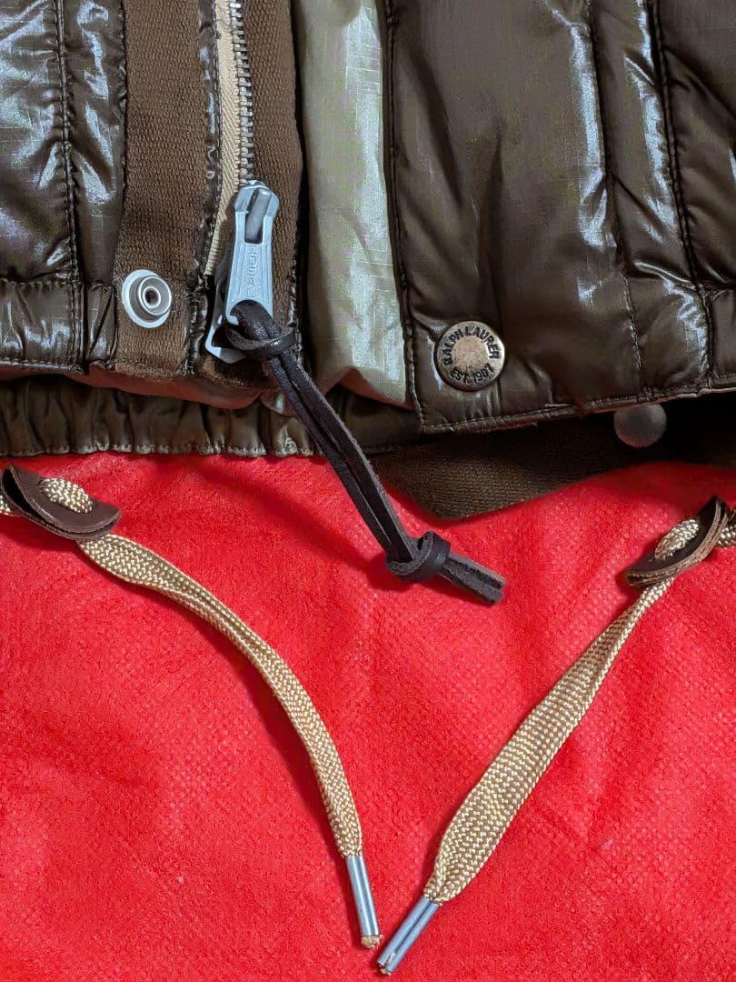 【希少☆レア】Polo Ralph Lauren レザーパッチ ダウンベスト