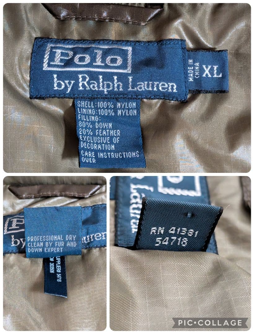 【希少☆レア】Polo Ralph Lauren レザーパッチ ダウンベスト