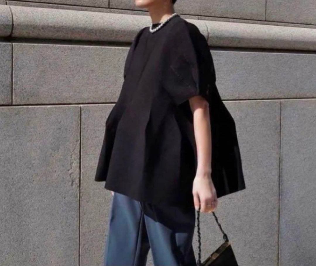 マチャット　ホールガーメント　半袖ニット ネイビー