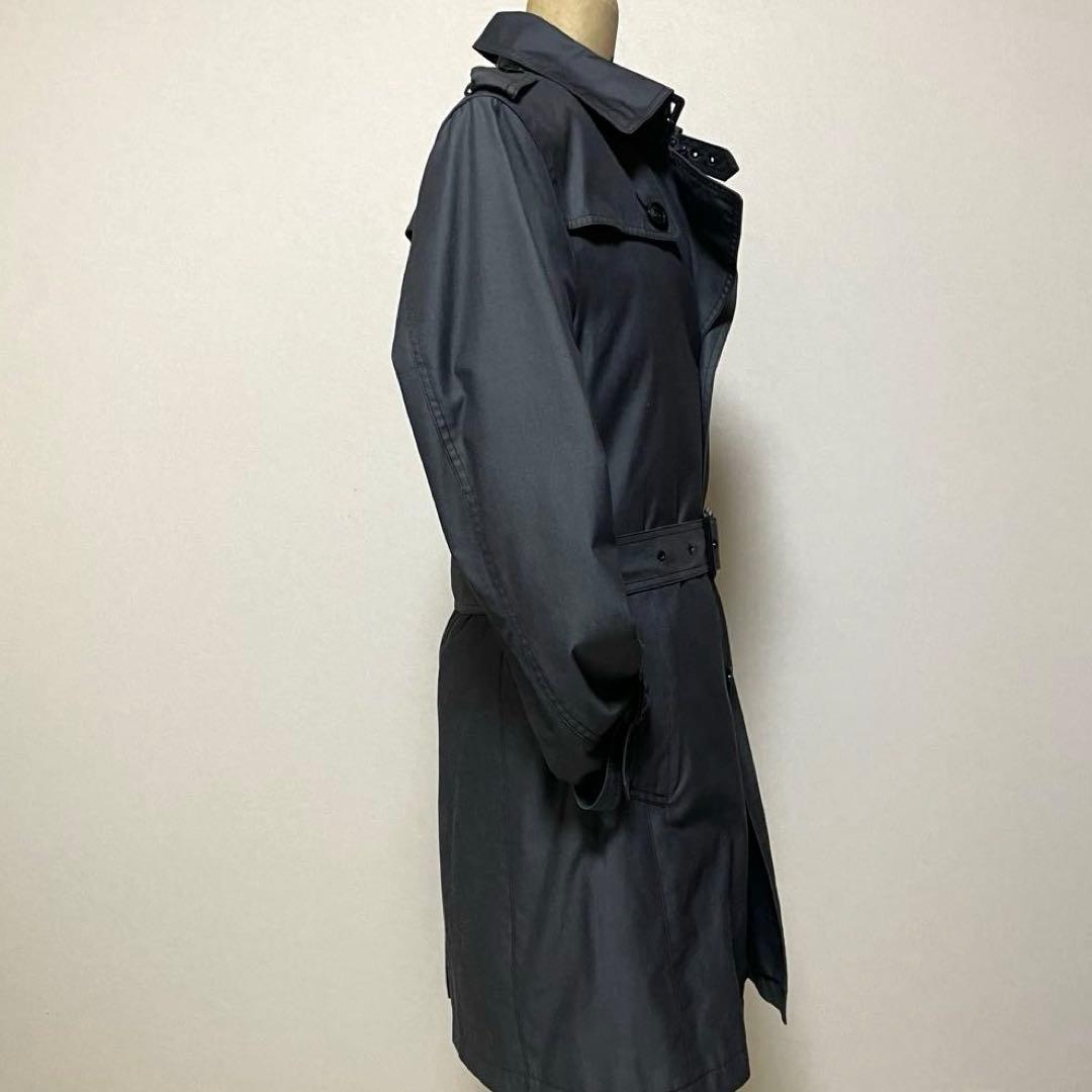 極美品✨バーバリーブラックレーベル トレンチコートLグレー ライナー付 チェック