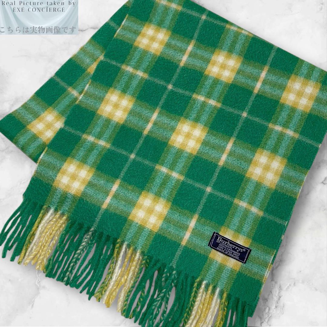 バーバリー クラフトフィニッシュ タータンチェックピュアカシミヤソフトマフラー