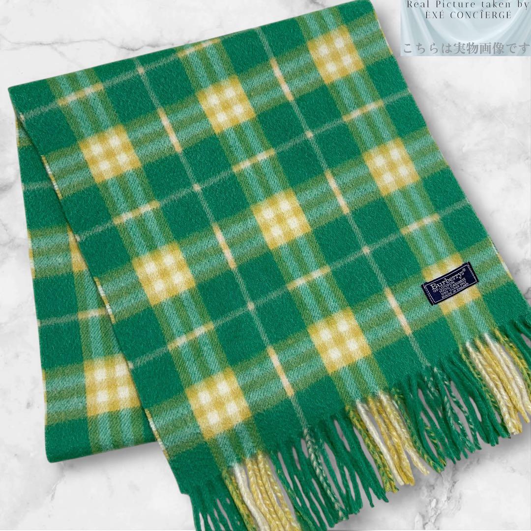 バーバリー クラフトフィニッシュ タータンチェックピュアカシミヤソフトマフラー