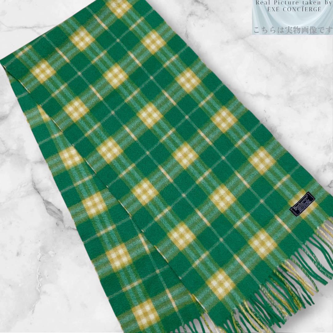 バーバリー クラフトフィニッシュ タータンチェックピュアカシミヤソフトマフラー