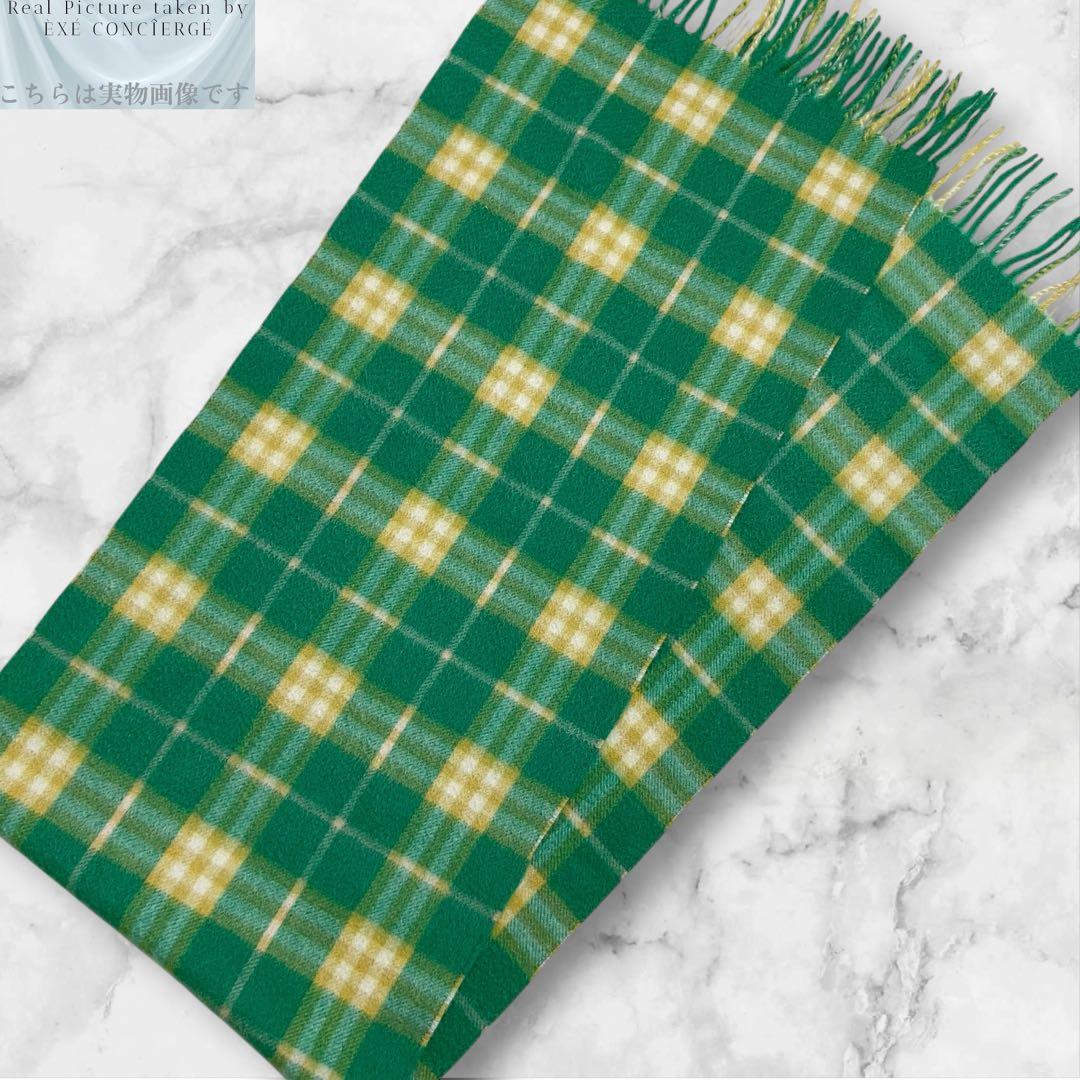 バーバリー クラフトフィニッシュ タータンチェックピュアカシミヤソフトマフラー