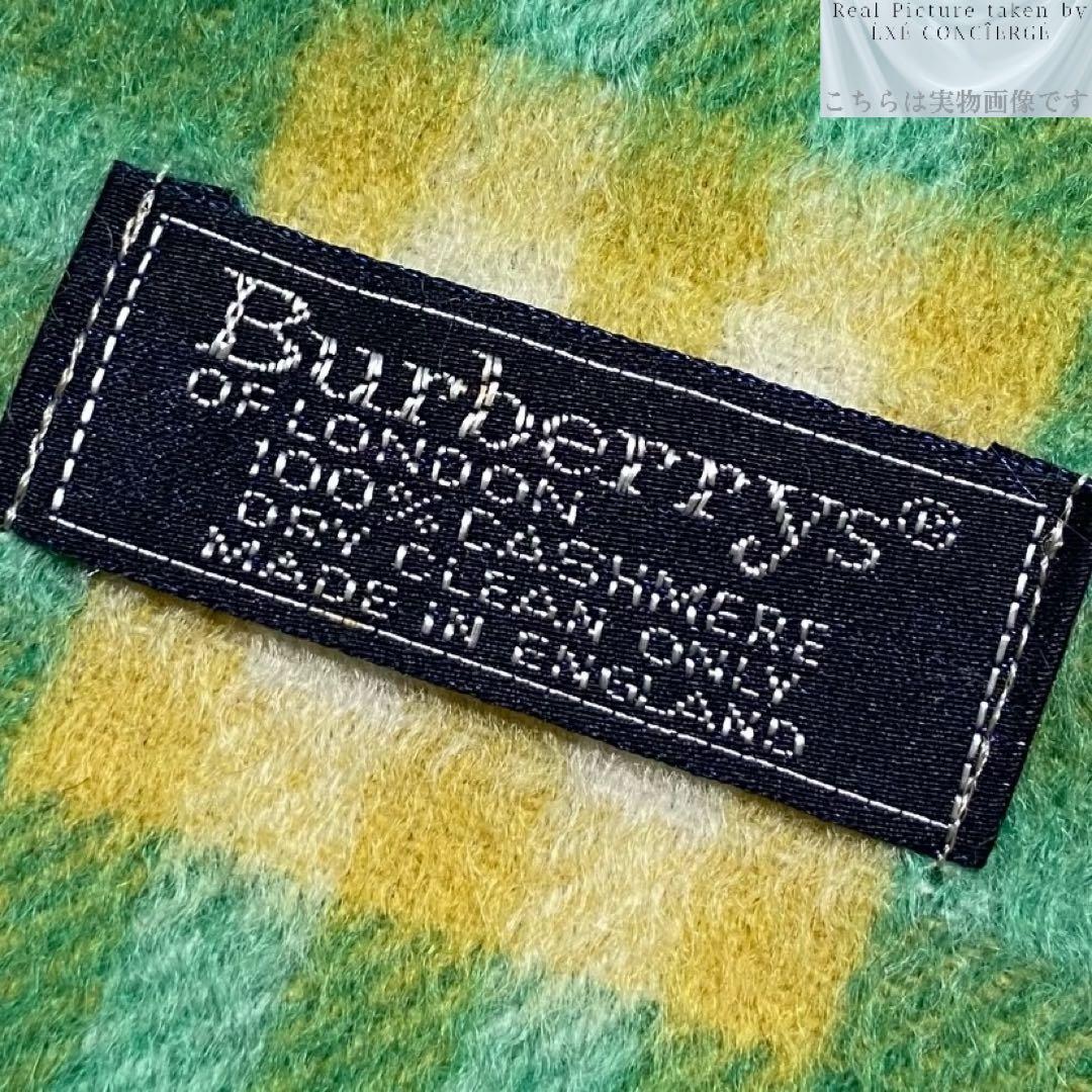 バーバリー クラフトフィニッシュ タータンチェックピュアカシミヤソフトマフラー