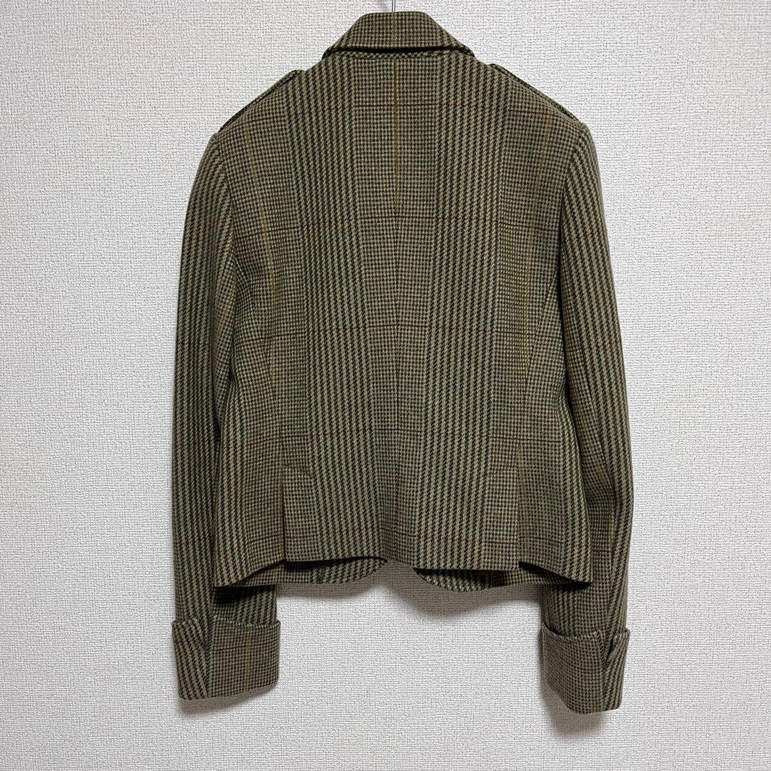 美品　ヴィンテージ　ラルフローレン　ウッドボタン　千鳥　ウール　ジャケット