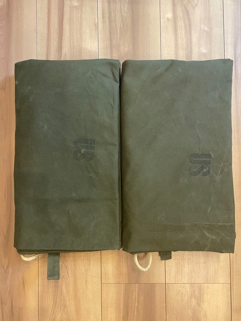 軍幕　米軍　USパップテント シェルターハーフ　89年会計　幕2枚　状態◎