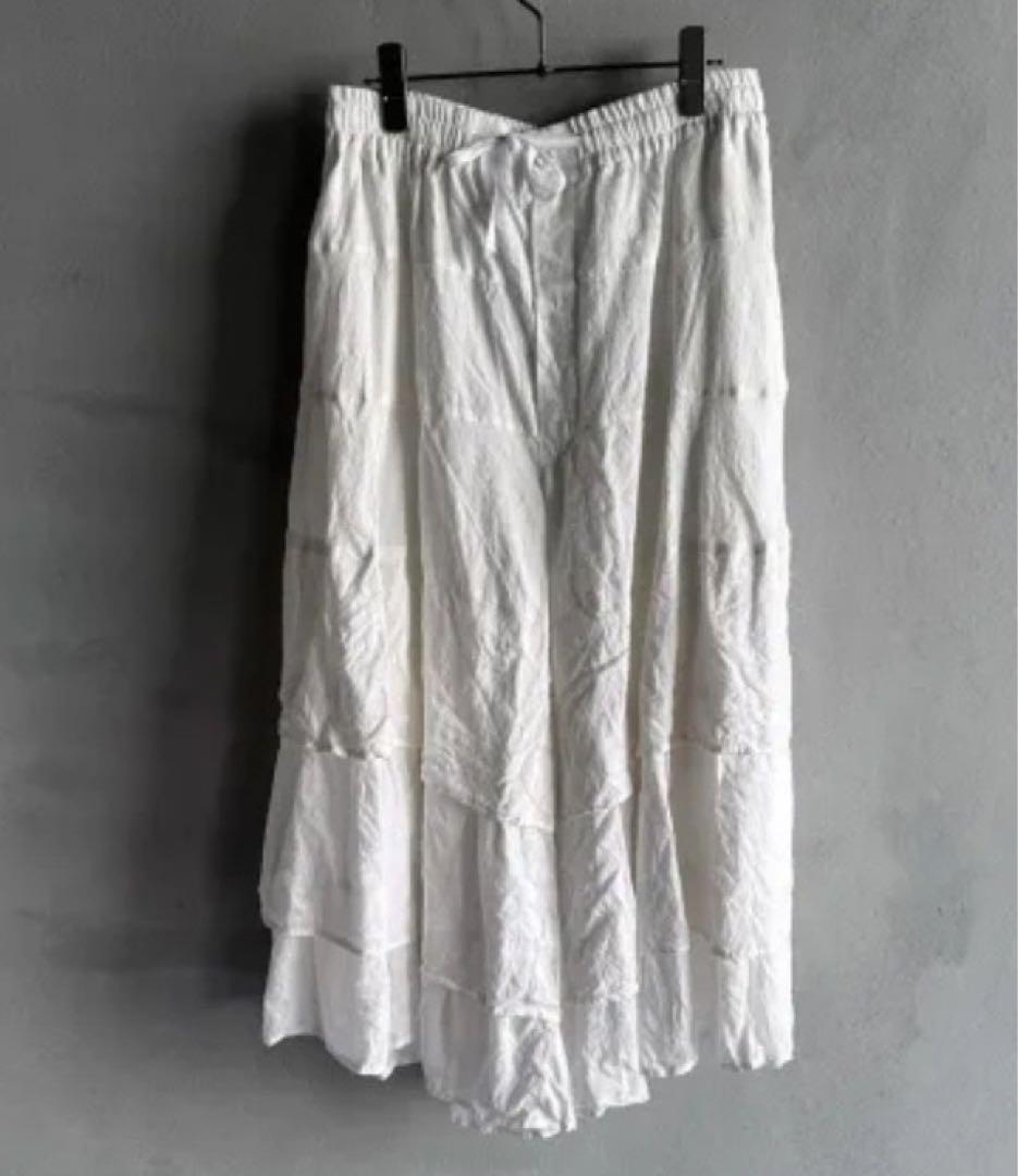 レア・新品　HALLELUJAH ハレルヤ　ティアードパンツ　ホワイト