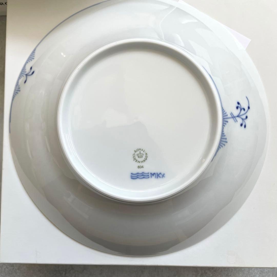 ロイヤルコペンハーゲンブルーエレメンツ ディープ プレート2枚＋ワイングラス2脚