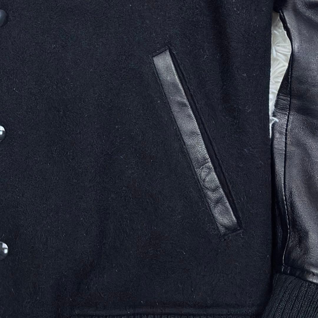 美品　アーバンリサーチ　ショールカラー　ラムレザー　ウールメルトン　スタジャンL