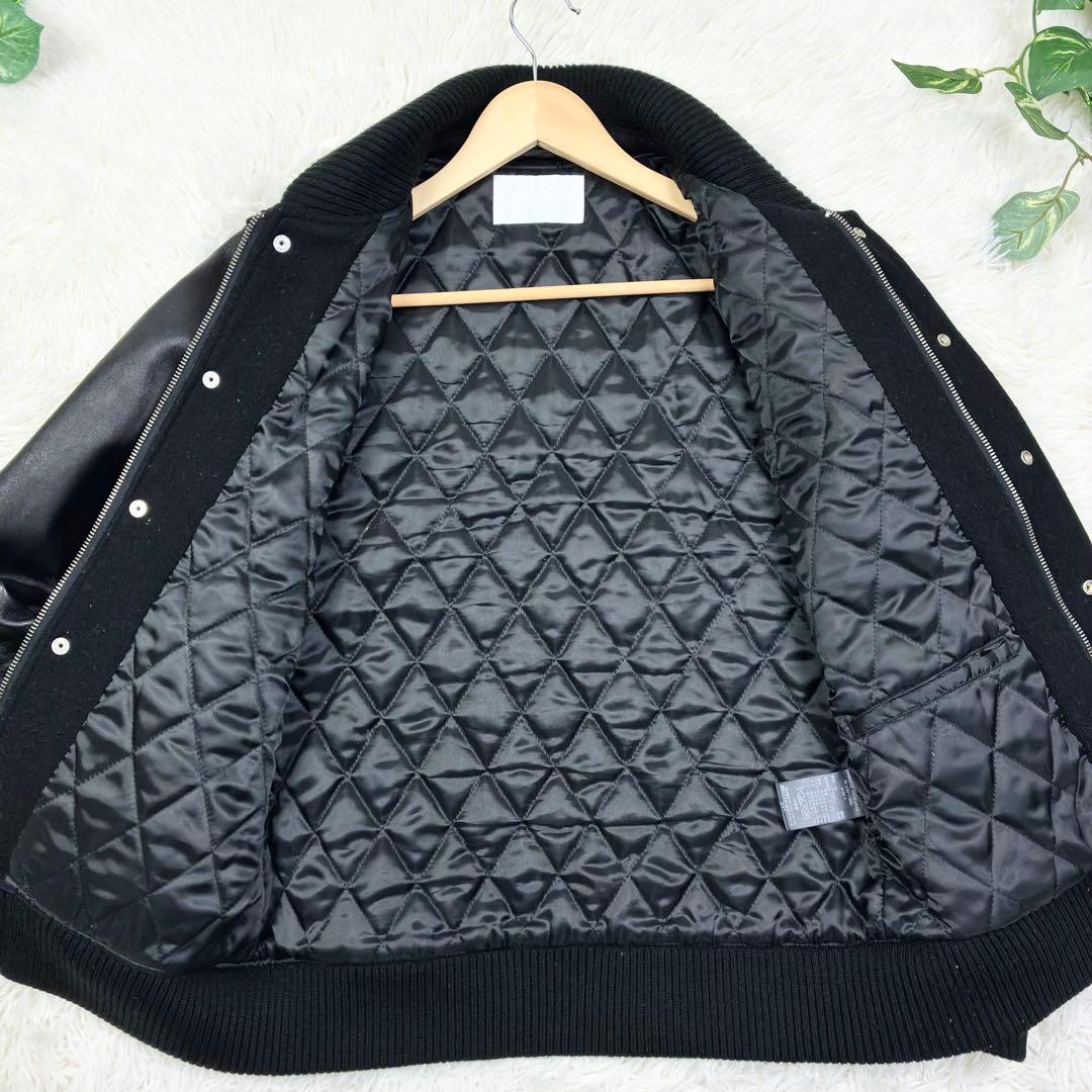 美品　アーバンリサーチ　ショールカラー　ラムレザー　ウールメルトン　スタジャンL