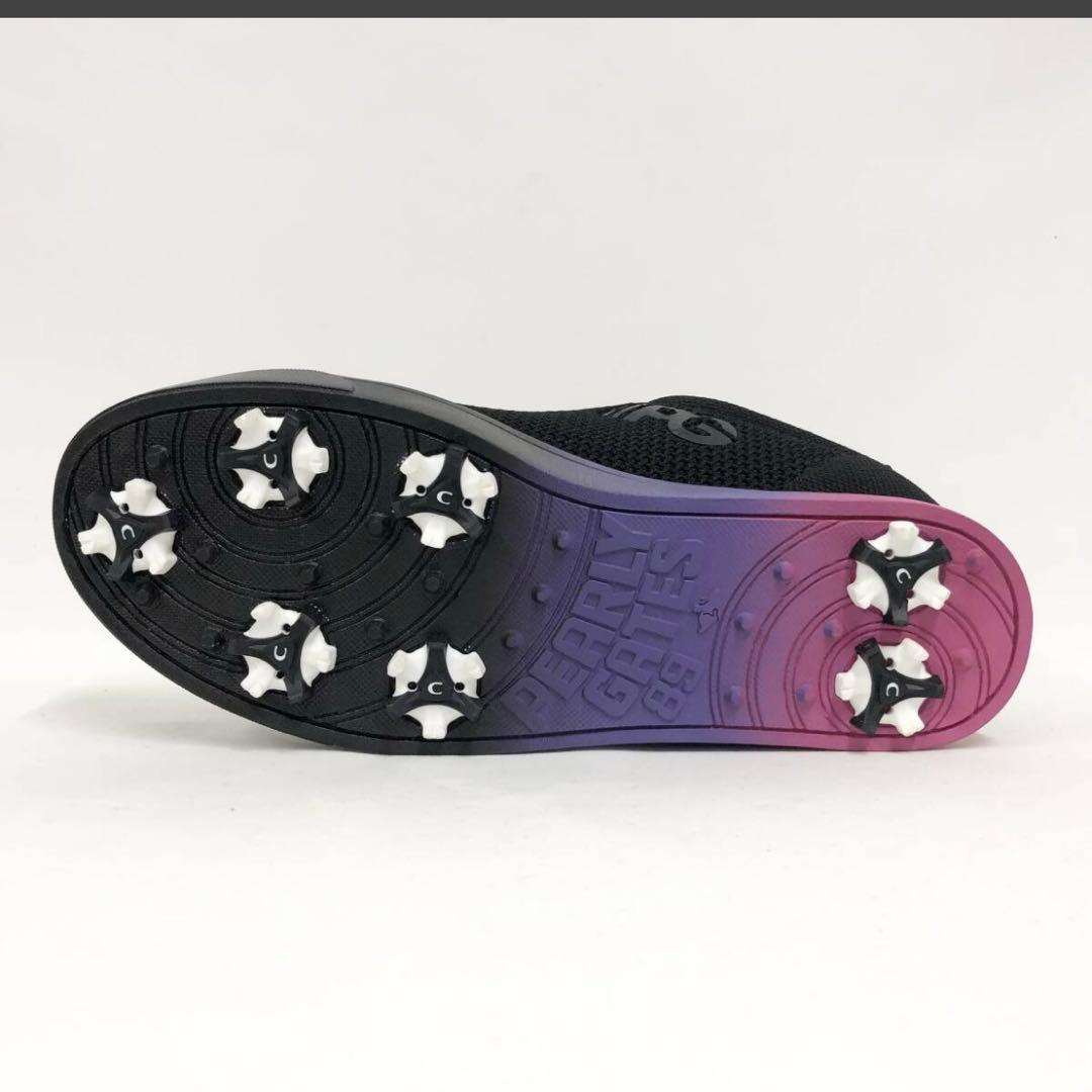 PEARLY GATES メッシュスニーカー 黒/紫/ピンク