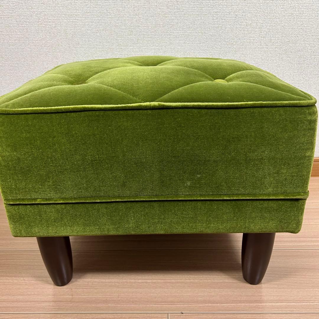 【美品】カリモク60 X36206 モケットグリーン オットマン