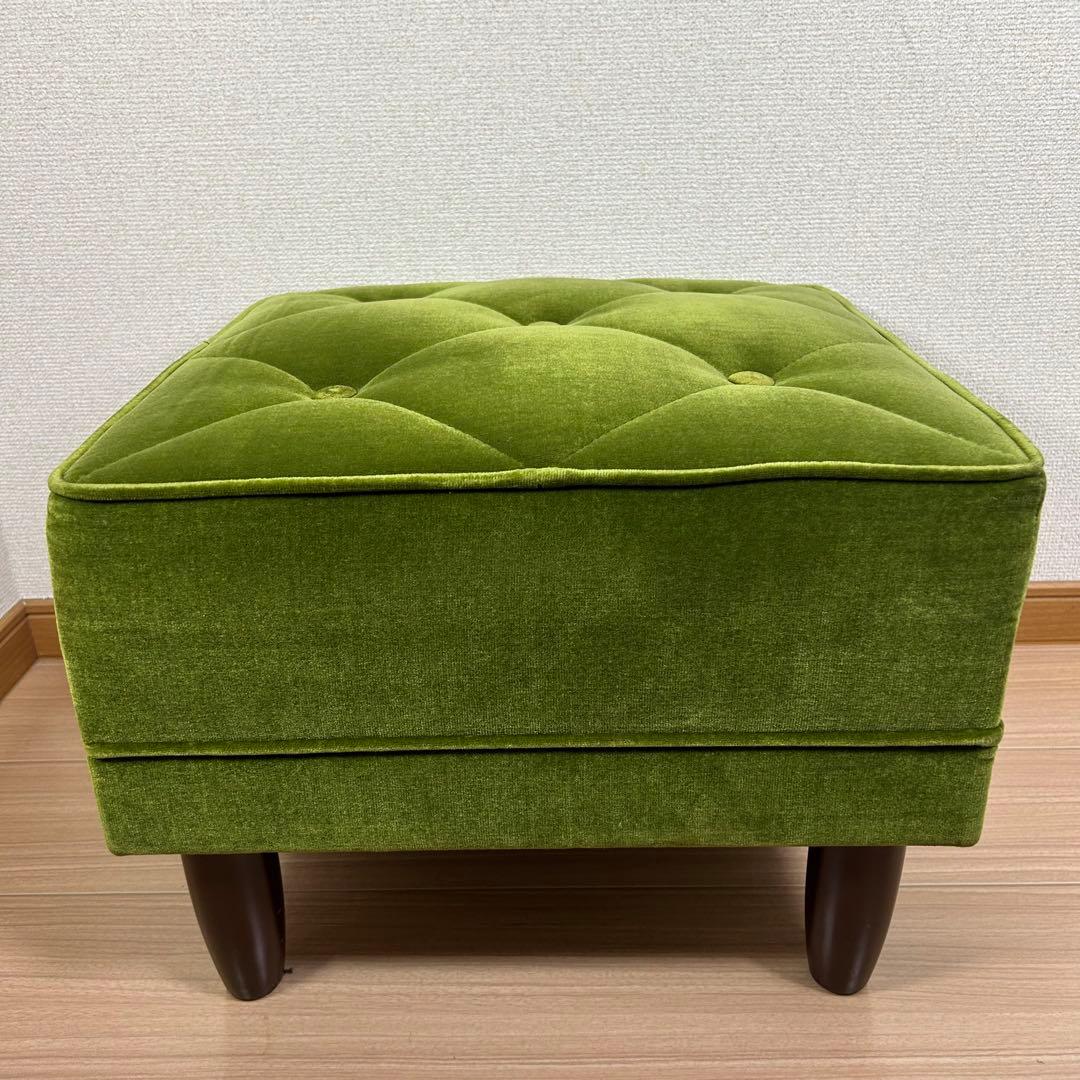 【美品】カリモク60 X36206 モケットグリーン オットマン