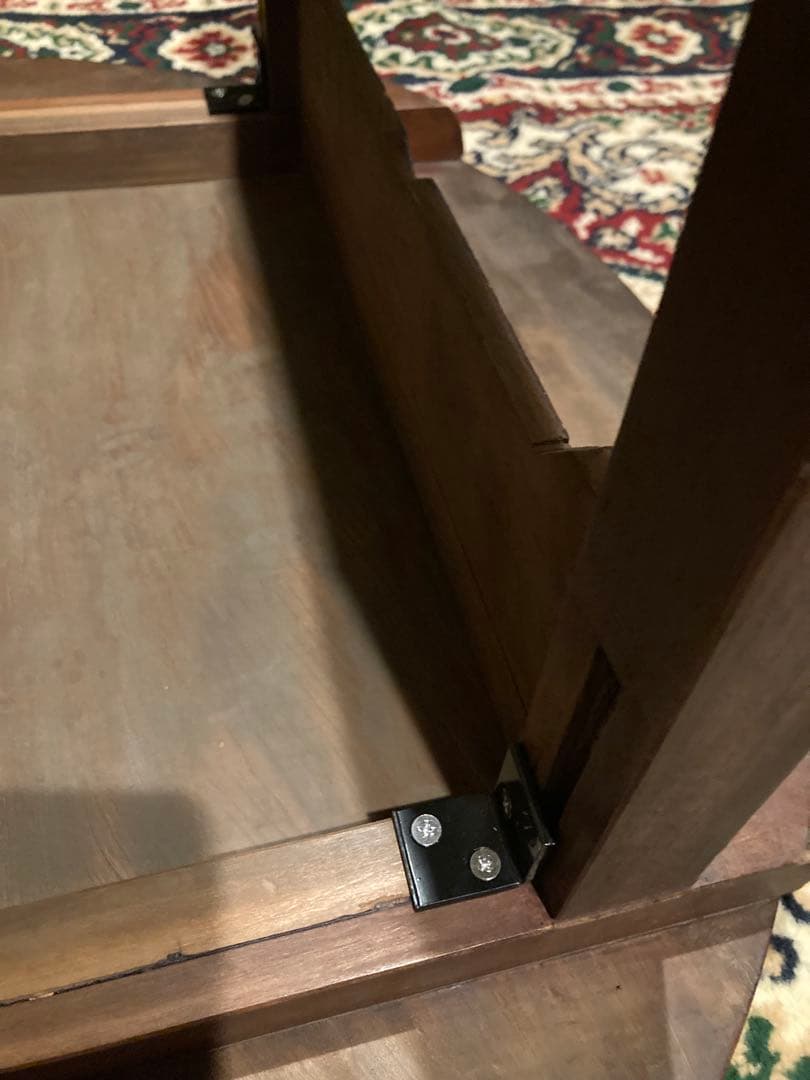 昭和レトロ　古い木製丸ローテーブル　丸ちゃぶ台21直径680