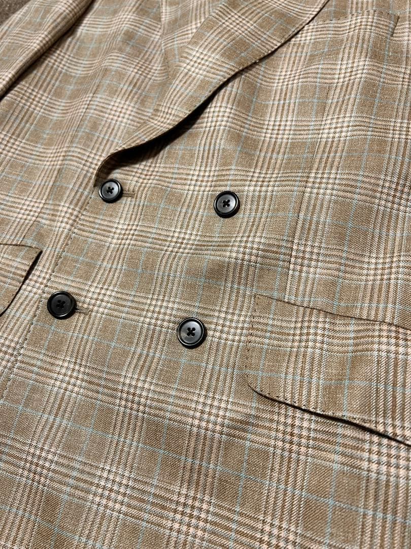 7*d様 レア　ポールスミス　25SS ファンシーチェック　ダブルブレストジャケ