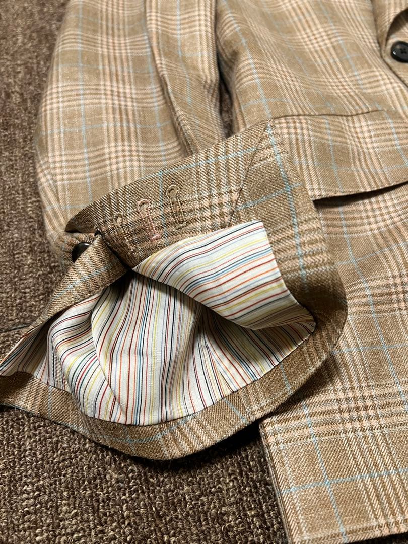 7*d様 レア　ポールスミス　25SS ファンシーチェック　ダブルブレストジャケ