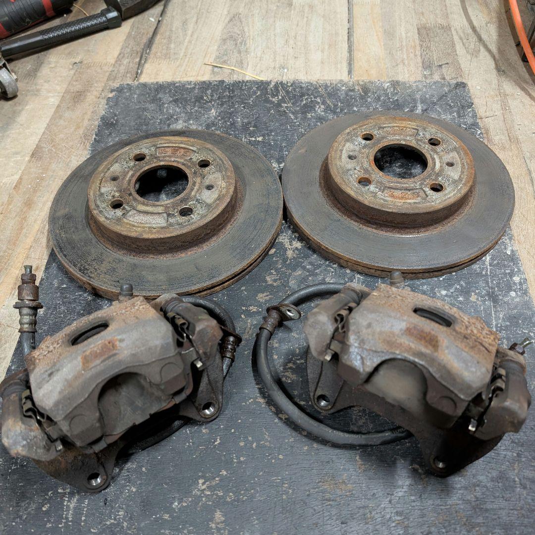 OH済 コペン L880K ブレーキ キャリパー プロミューパッド ローター