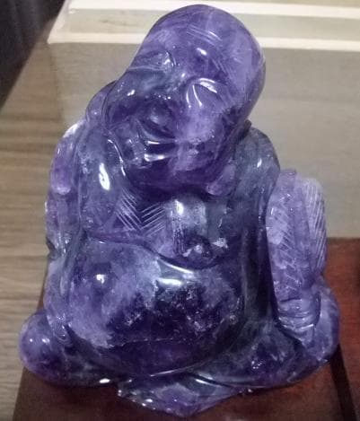 値下げ可能　開運 　風水　金運　水晶　天然石彫り　 七福神 木箱入り