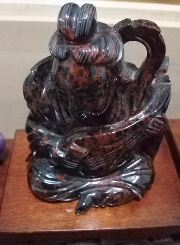 値下げ可能　開運 　風水　金運　水晶　天然石彫り　 七福神 木箱入り