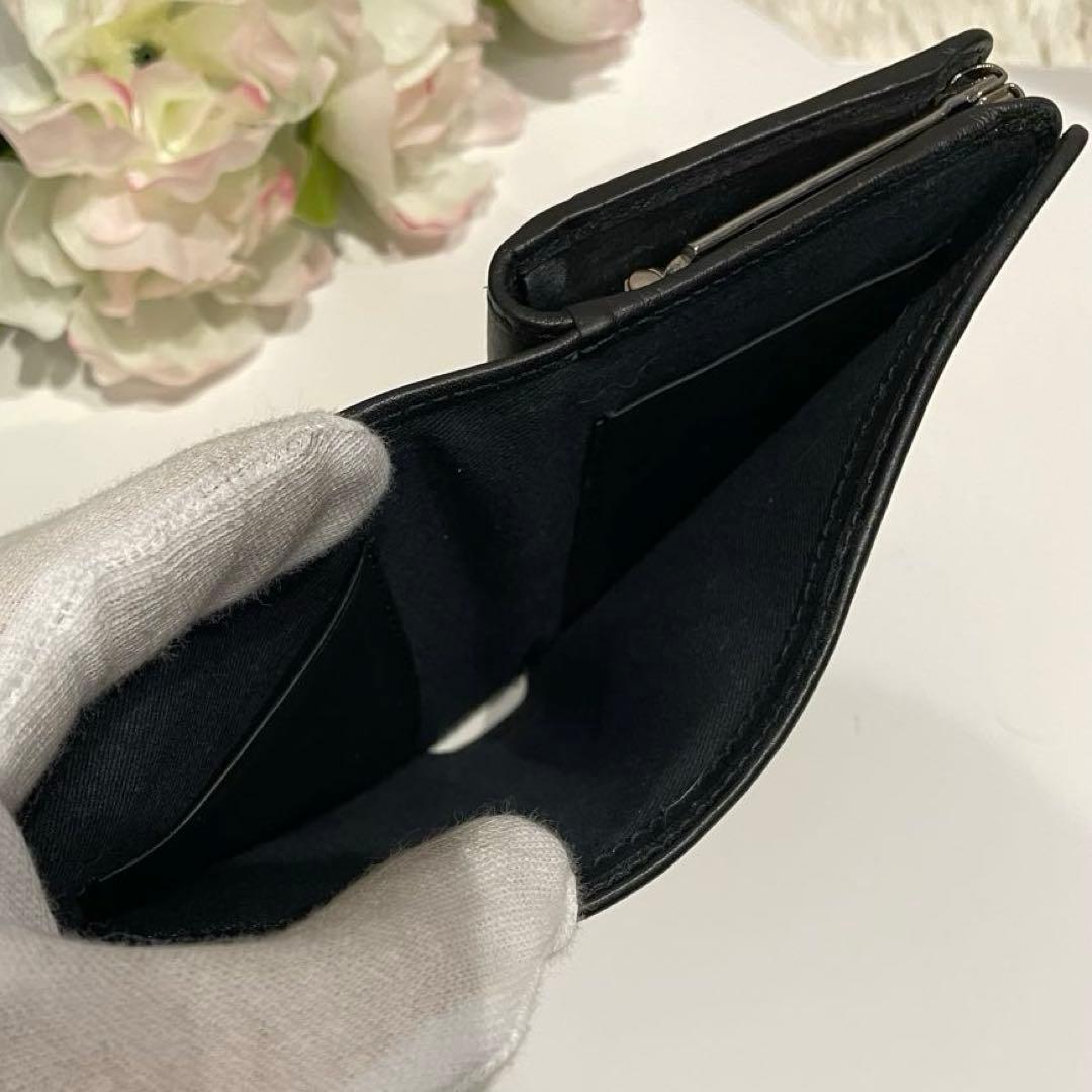 【廃盤】ヴィヴィアンウエストウッド ビッグオーブ がま口 2つ折り財布 ブラック