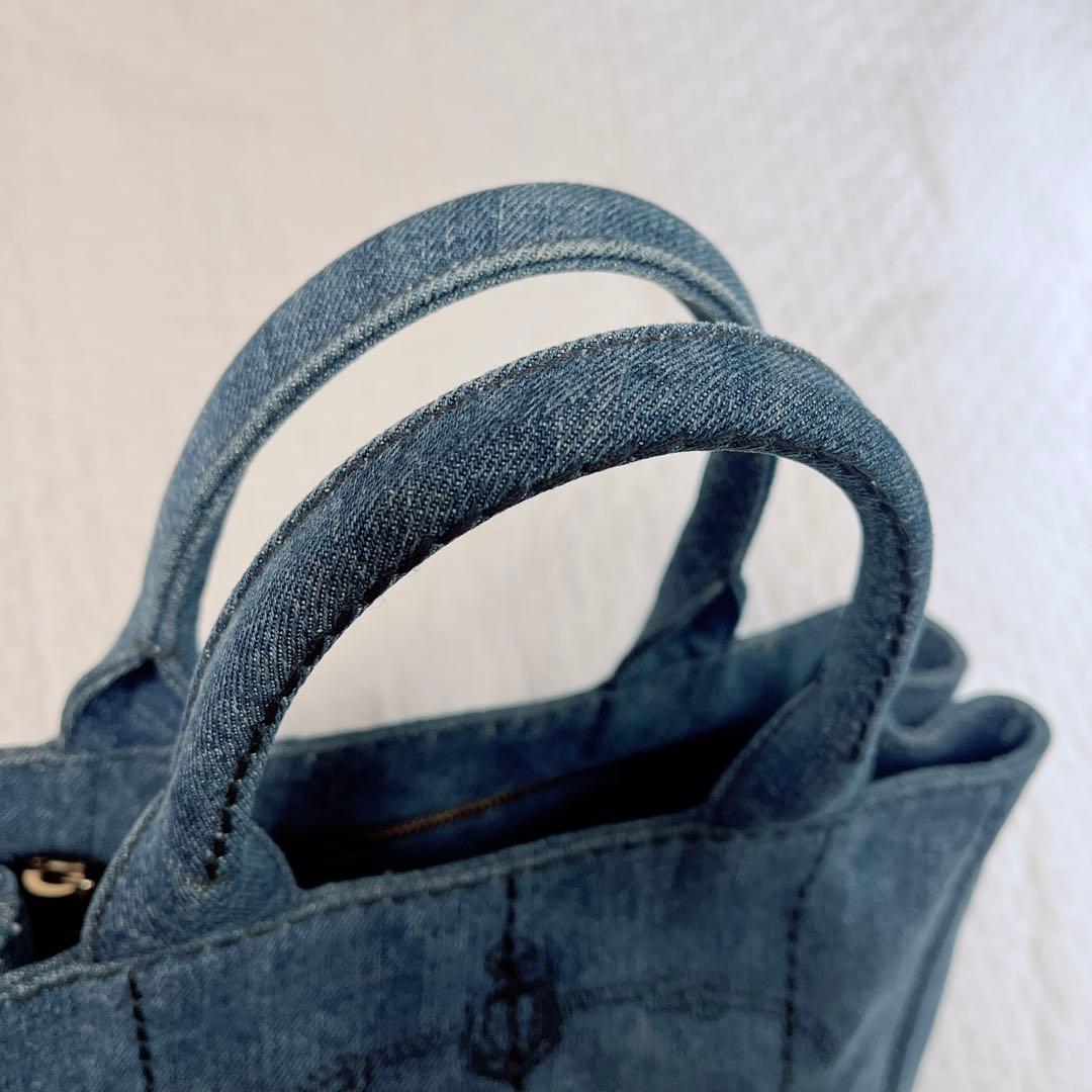 美品⭐︎プラダ カナパS 2Wayトートバッグ デニム 1BG439 正規品