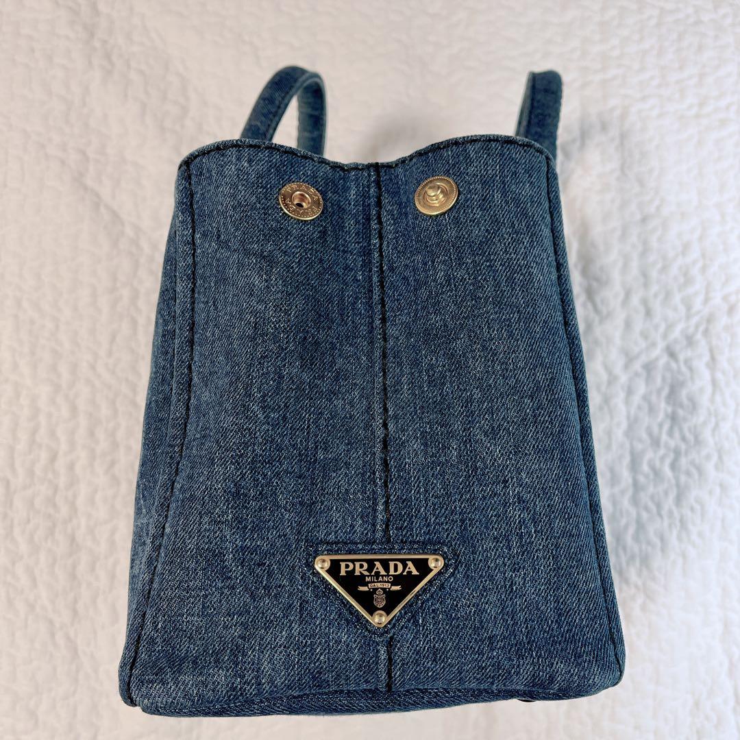 美品⭐︎プラダ カナパS 2Wayトートバッグ デニム 1BG439 正規品