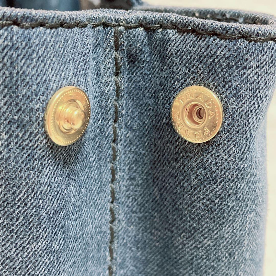美品⭐︎プラダ カナパS 2Wayトートバッグ デニム 1BG439 正規品