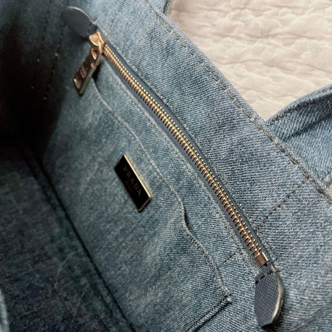 美品⭐︎プラダ カナパS 2Wayトートバッグ デニム 1BG439 正規品