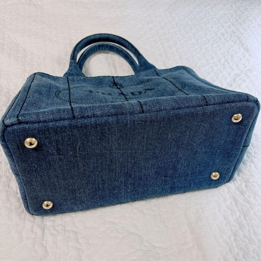 美品⭐︎プラダ カナパS 2Wayトートバッグ デニム 1BG439 正規品