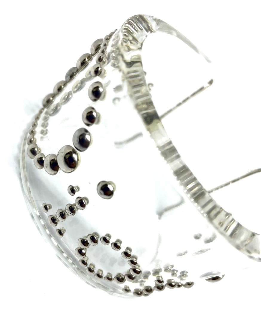 ディオール　バングル　クリア　スタッズロゴ　腕周り約18cm