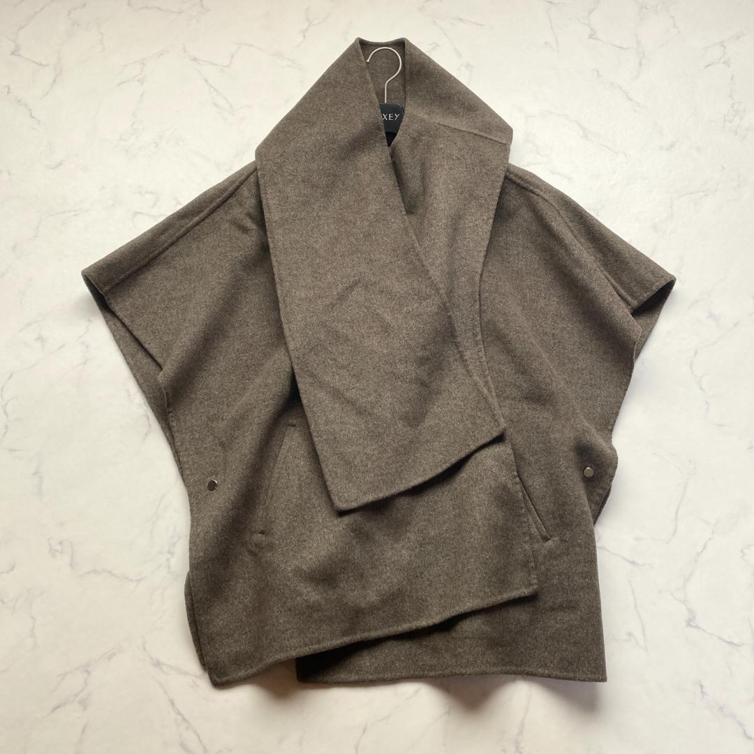 美品✨ヴェルメイユパーイエナスーパー160sダブルフェイスショートマントコート