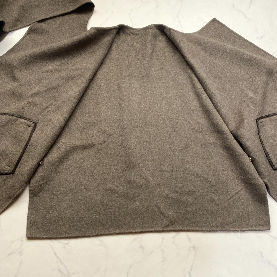 美品✨ヴェルメイユパーイエナスーパー160sダブルフェイスショートマントコート