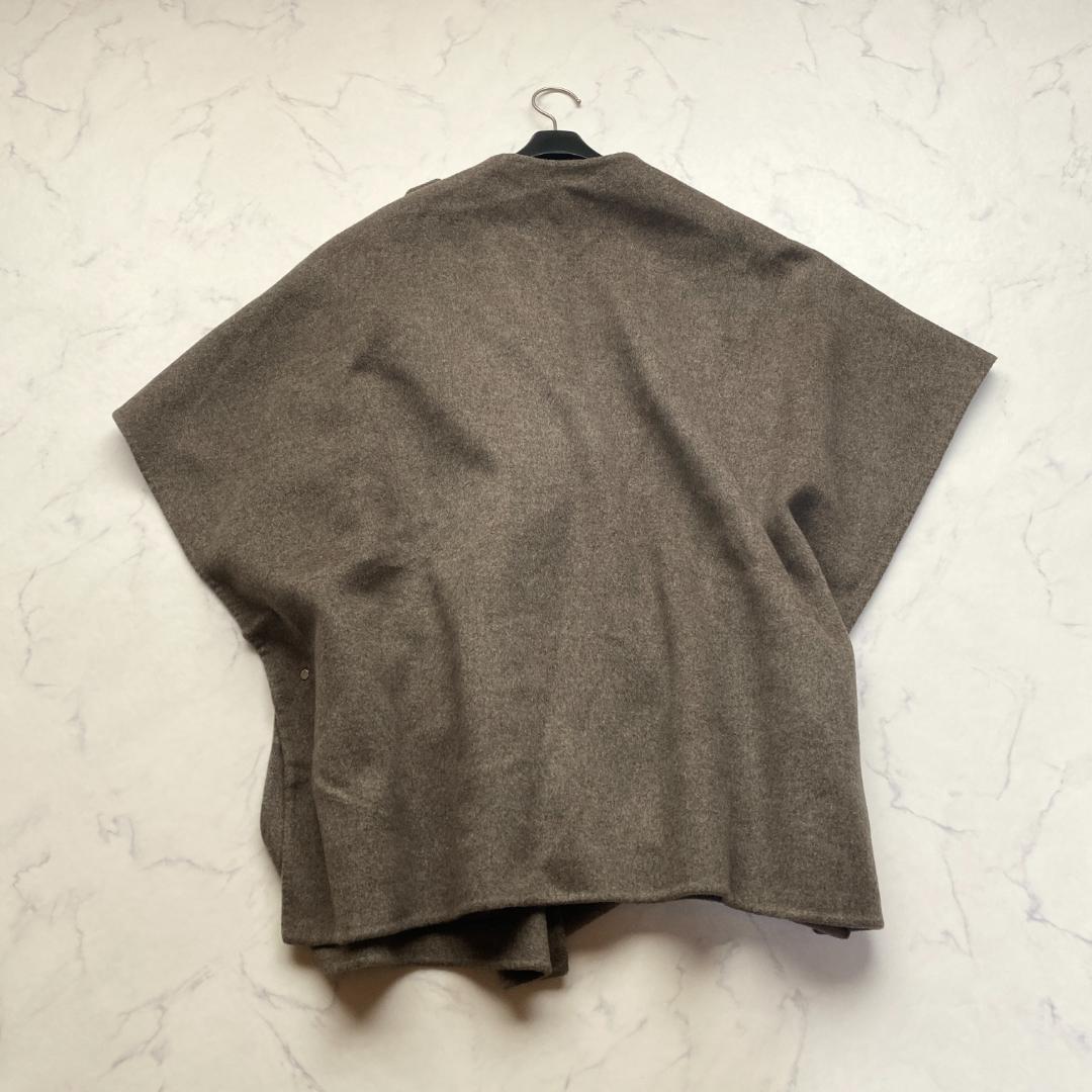 美品✨ヴェルメイユパーイエナスーパー160sダブルフェイスショートマントコート