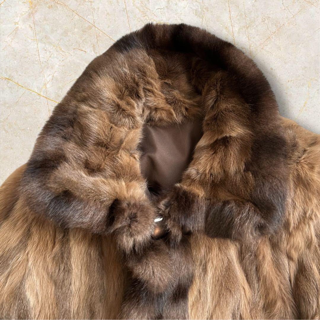 【新品・タグ付】ロリスファー コート シルク100% リバーシブル L ブラウン