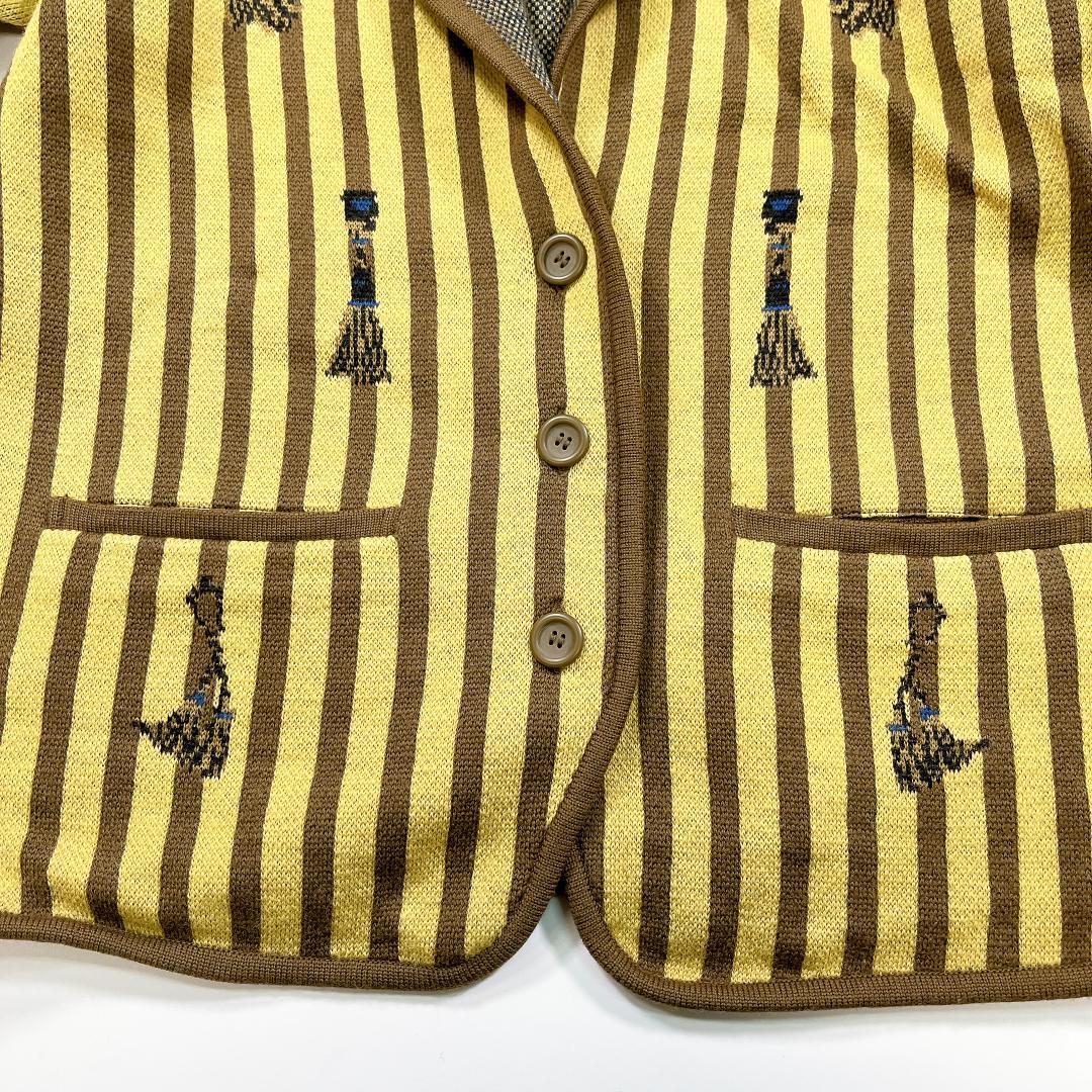 Christian Dior ヴィンテージ ニット ジャケット M ストライプ