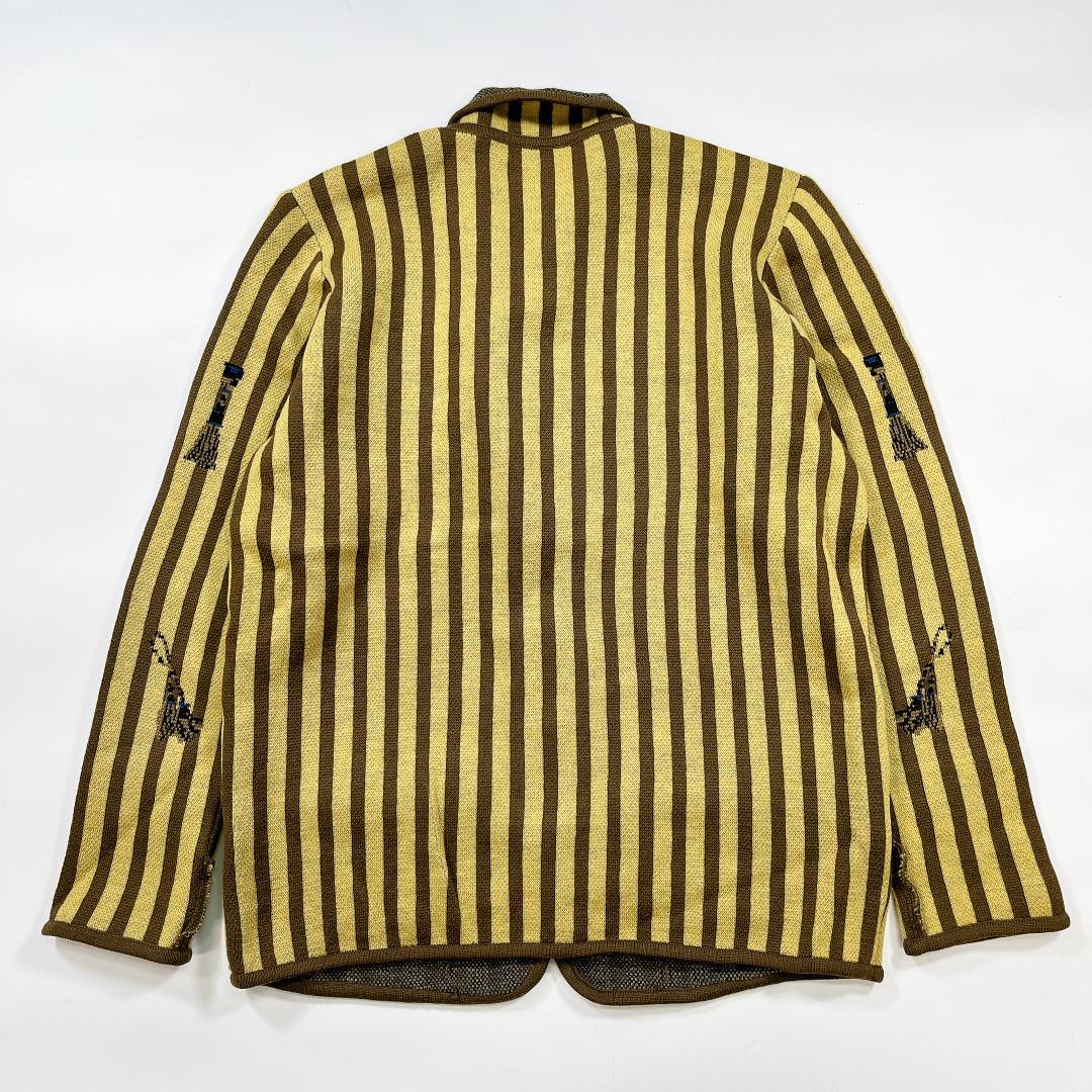 Christian Dior ヴィンテージ ニット ジャケット M ストライプ