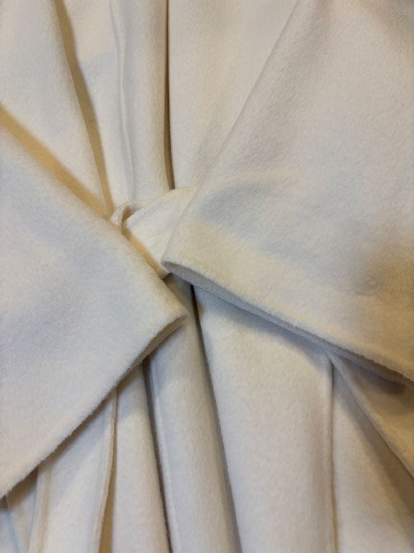 Mila owen ミラオーウェン　共布ベルト付ハーフ丈フードリバーコート