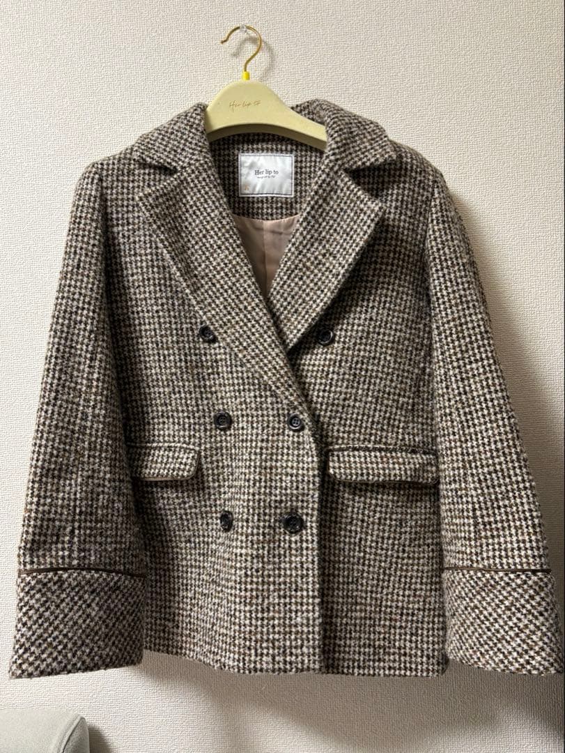 ジャケット・アウター herlipto Hemingway Check Tweed Jacket