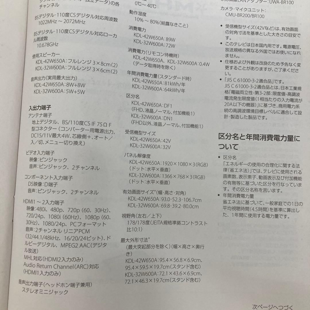 No.241 SONY BRAVIA KDL-32W600A 液晶テレビ