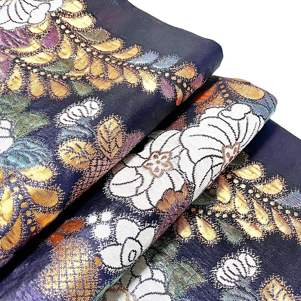 袋帯 辻が花 西陣織 正絹 引箔糸 六通 中古 No.ymo0107