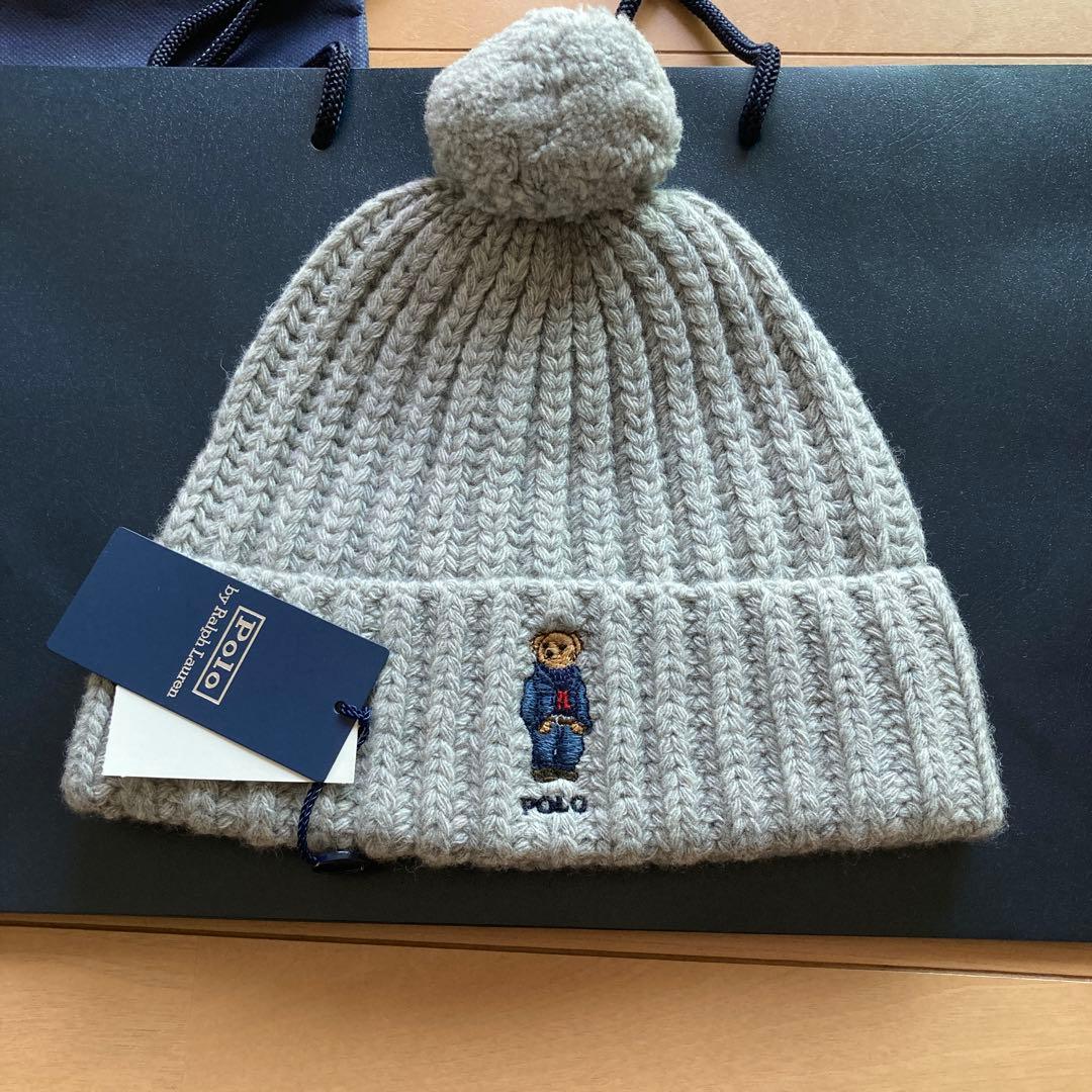 新品タグ付き　ラルフローレン　ポロベアニット帽