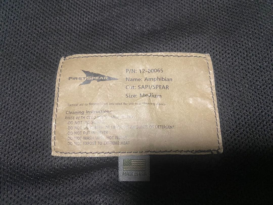 実物 ファーストスピア AAC ブラック Mサイズ