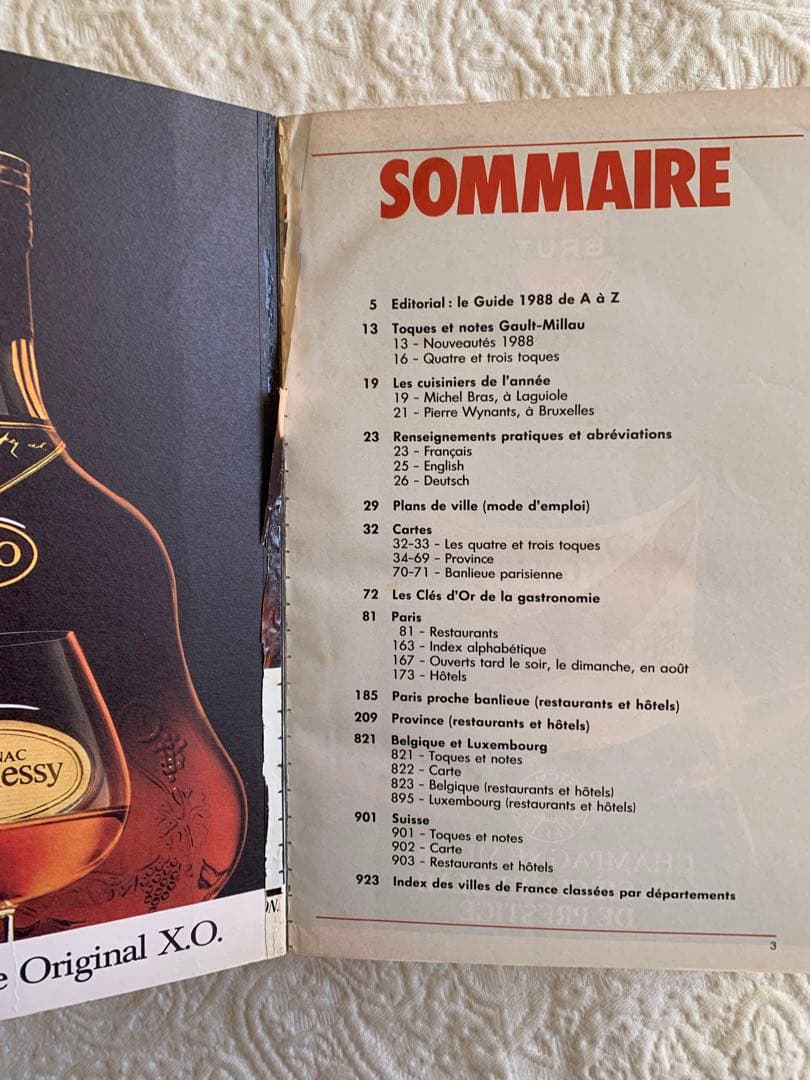 Gault Millau Guide France 1988 フランス語